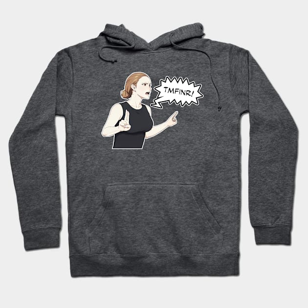 TMFINR Woman on Plane Anime Hoodie by erock